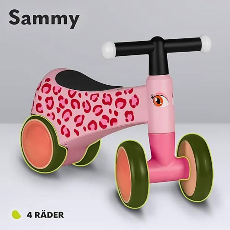 LIONELO Sammy Laufrad ab 1 Jahr, Fahrrad ohne Pedal für 12-36 Monate Babys, Lauflernrad mit 4 Rädern bis 25 kg, rutschfeste Griffe, Baby Spielzeug - Erstes Laufrad für Jungen und Mädchen – Bild 3