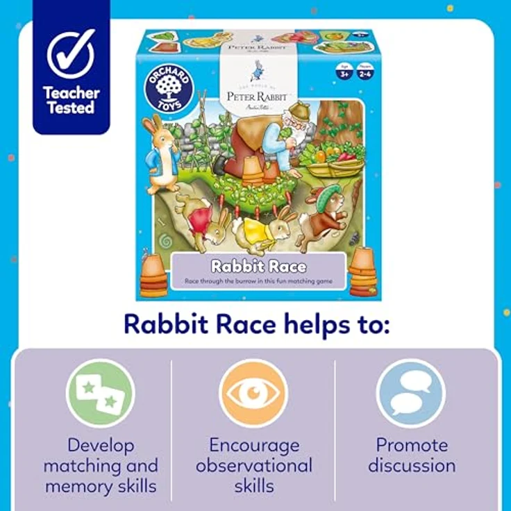 Orchard Peter Rabbit Rabbit Race, Zuordnungs- und Gedächtnisspiel für Kinder ab 3 Jahren – Bild 5