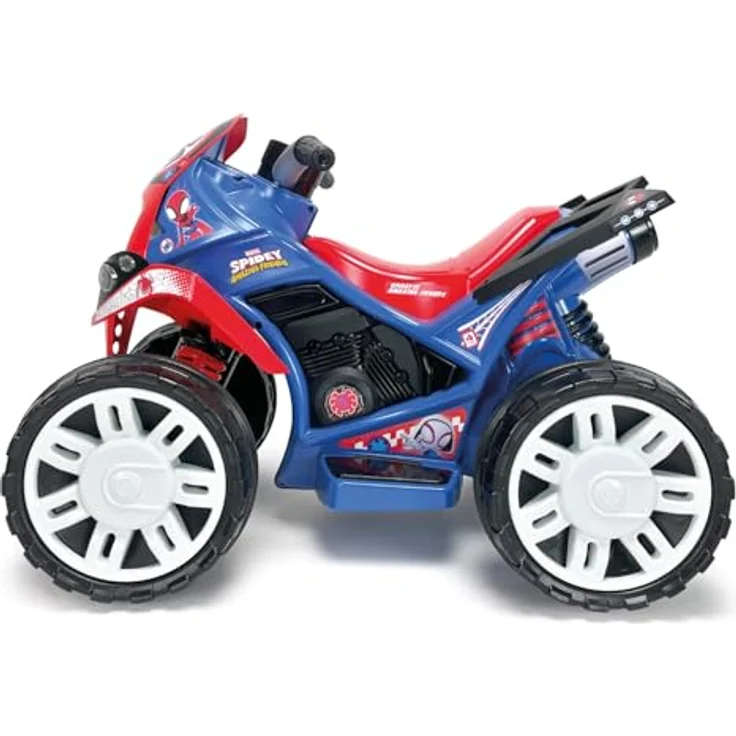 INJUSA Elektroquad The Beast Spidey, 12V Batterie, für Kinder von 2 bis 4 Jahren, mit Gaspedal, Rückwärtsgang, Elektrische Bremse und Breiten Kunststoffrädern, Blau – Bild 5