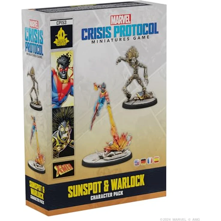 Atomic Mass Games Marvel Crisis Protocol - Sunspot Warlock Charakterpack für Strategiespiel, 2 Figuren, für 2 Spieler ab 14 Jahren – Bild 1