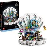 LEGO Disney Princess Arielles königliche Muschel Set aus dem 2023 Film die Meerjungfrau mit Ursula, Sebastian & Fabius Figuren, Geschenk für Erwachsene Frauen, Männer, Teenager Mädchen, Jungen 43225