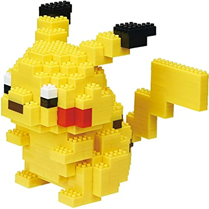 Bandai Nanoblock Pokémon Figur Pikachu Deluxe, Konstruktionsspielzeug mit 560 Bausteinen für Kinder ab 12 Jahren, Schwierigkeitsgrad 3 – Bild 1