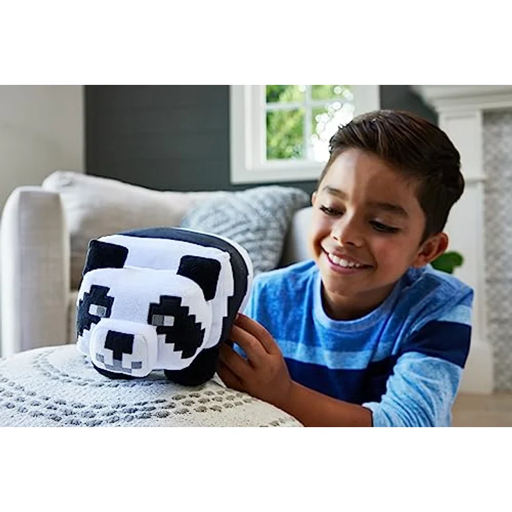 MINECRAFT Basic - Panda-Plüschfigur - Weicher vom Videospiel inspirierter Charakter als Sammelspielzeug, ca. 20 cm groß, für Kinder ab 3 Jahren, HLN10 – Bild 2