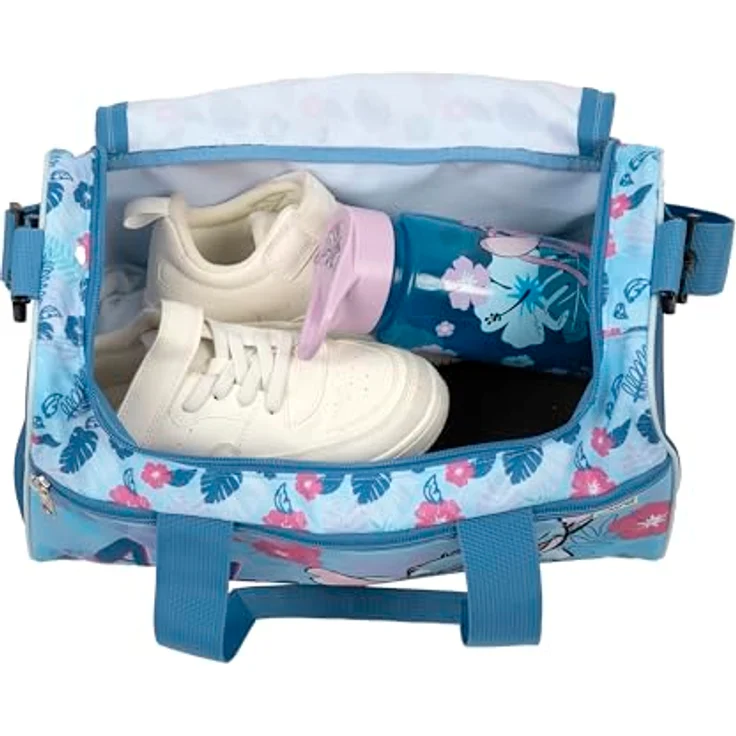 Scooli Sporttasche Lilo & Stich, Kinder Sporttasche mit großem Hauptfach, blau – Bild 3