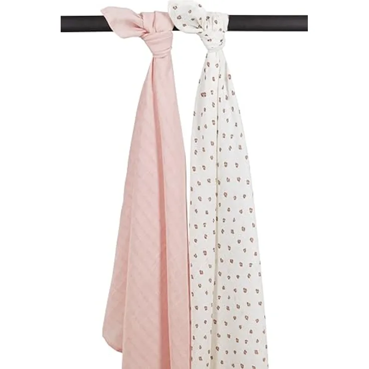 Meyco Mini Panter Swaddle Soft Pink 2 Stück Rosa
