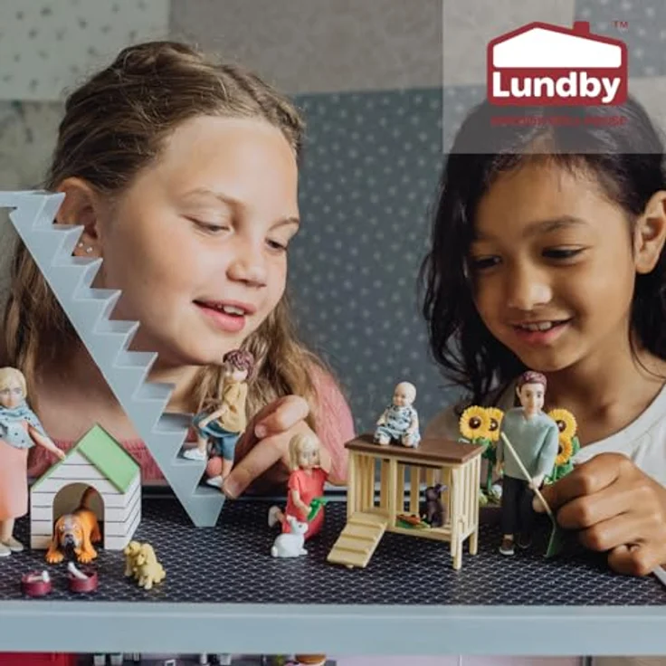 Lundby Haustiere für Puppenhaus - 9-teilig - Puppenhauszubehör - Hund - Katze - Kaninchen - Figure - Tier - Kätzchen - Welpen - Zubehör - ab 4 Jahre - Minipuppen 1:18 – Bild 6