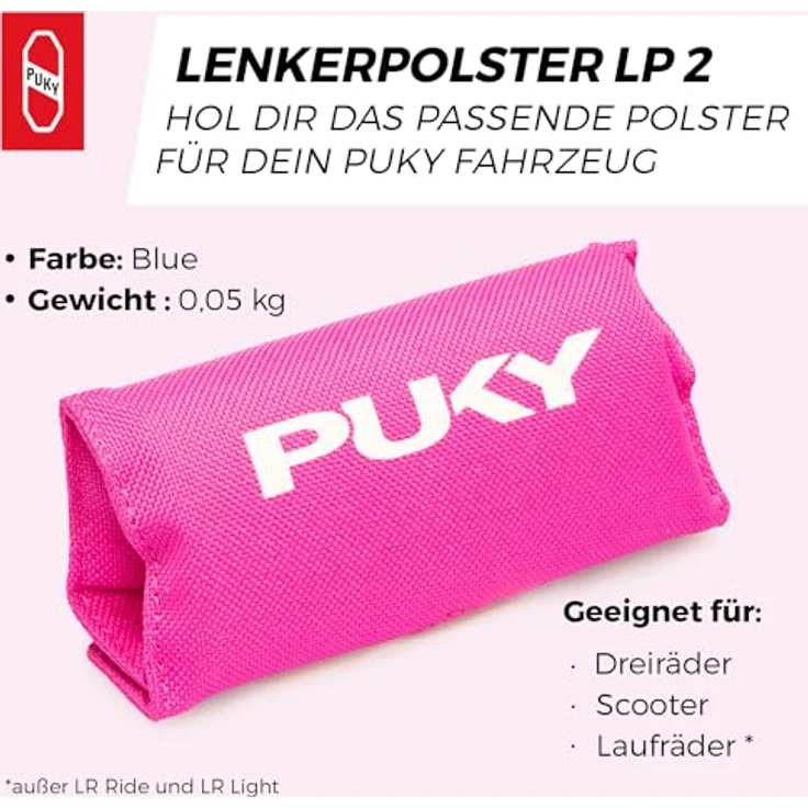Puky Lenkerpolster für Laufräder, Dreiräder und Scooter pink – Bild 4