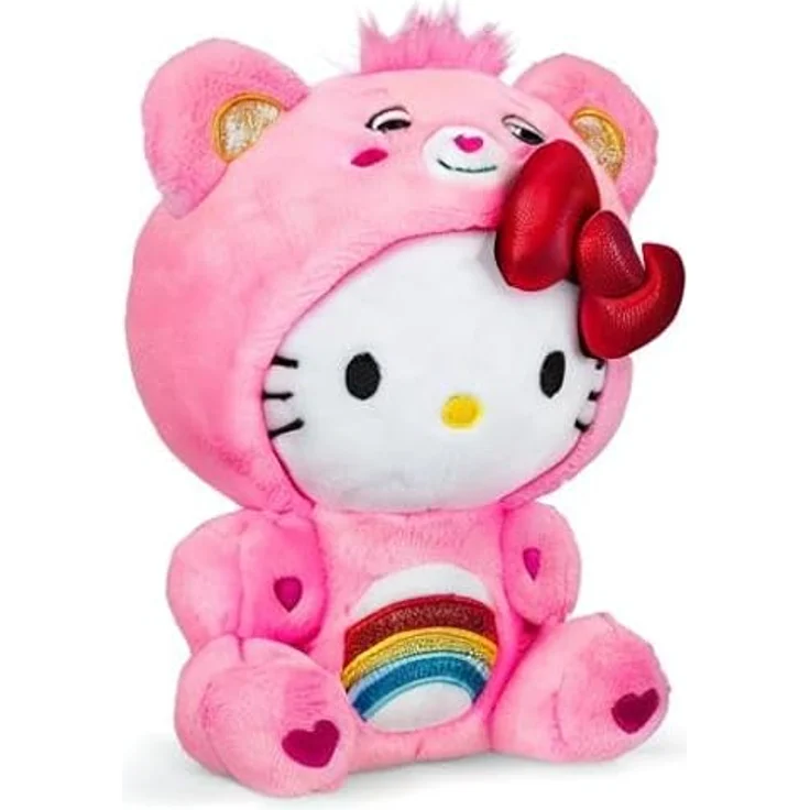 Hello Kitty Care Bears Plüsch, Cheer Bear 22 cm mit detailliertem Belly Badge-Design, weich und kuschelig – Bild 8