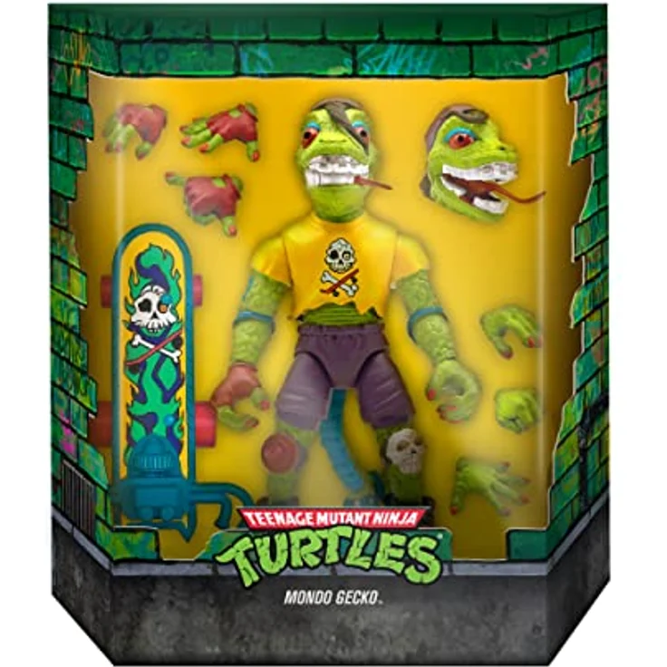 Super7 Teenage Mutant Ninja Turtles Ultimates Actionfigur Mondo Gecko, 18 cm, beweglich mit Zubehör und Austauschteilen – Bild 2