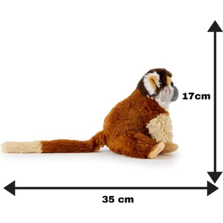 Zappi Co Plüsch Kinder Kuscheltier Totenkopfäffchen, weiches Stofftier 36 cm, Teil der Safari-Tiere Kollektion, ideal für Kinder, waschbar bei 40 Grad – Bild 3