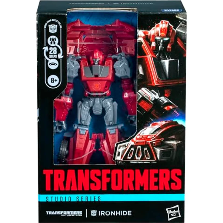 Transformers Studio Series Voyager-Klasse, Gamer Edition Ironhide Action-Figur, 16,5 cm beweglich mit Energon Doppelaxt und Blaster, 2 Modi – Bild 4