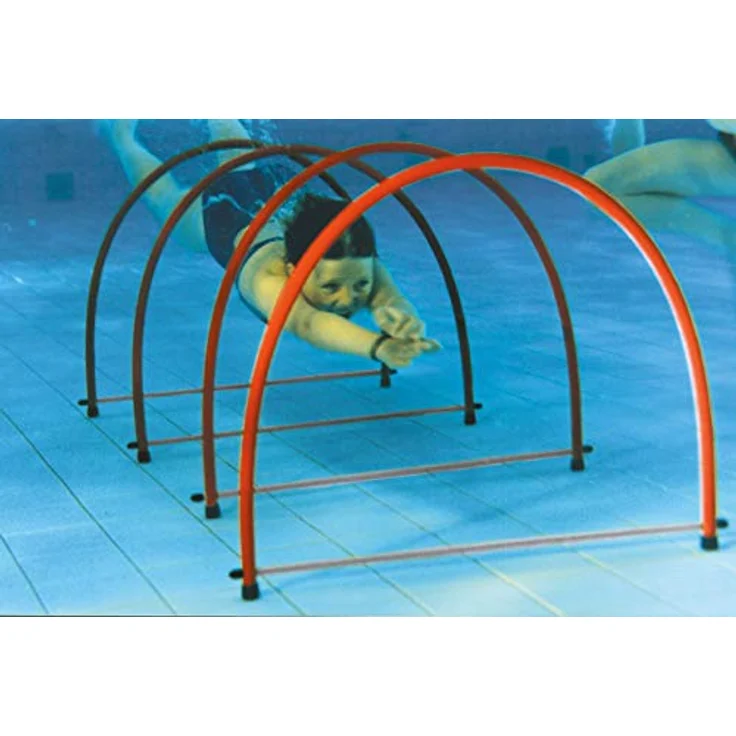 Sport-Thieme Halbrund-Tauchreifen Stand up, unzerbrechlich, rot, ø 70 cm, für Kinder und Jugendliche, füllt sich mit Wasser, perfekt zum Durchtauchen – Bild 1