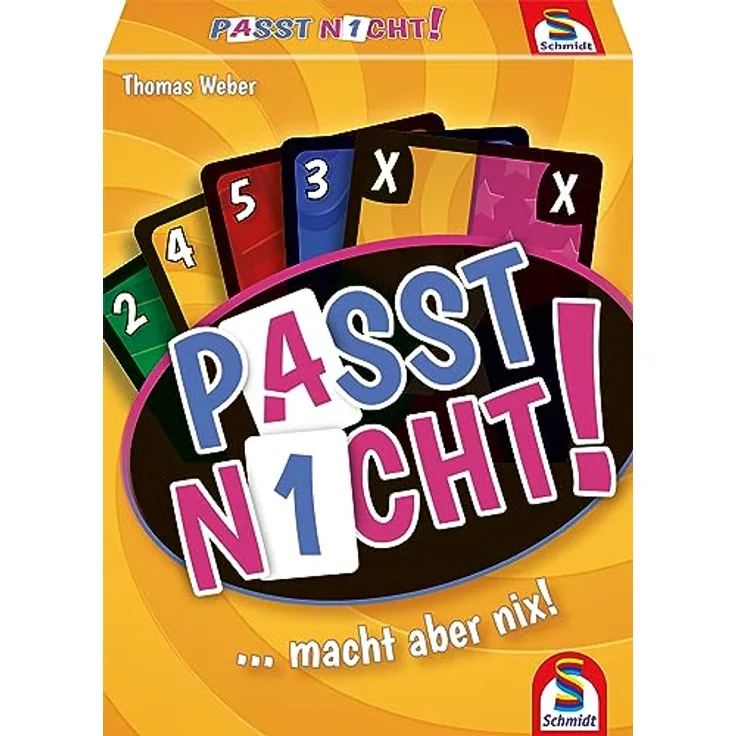 Schmidt Spiele 75054 Passt Nicht, Kartenspiel für 2-6 Spieler, ab 8 Jahren, ca. 15 Minuten Spieldauer