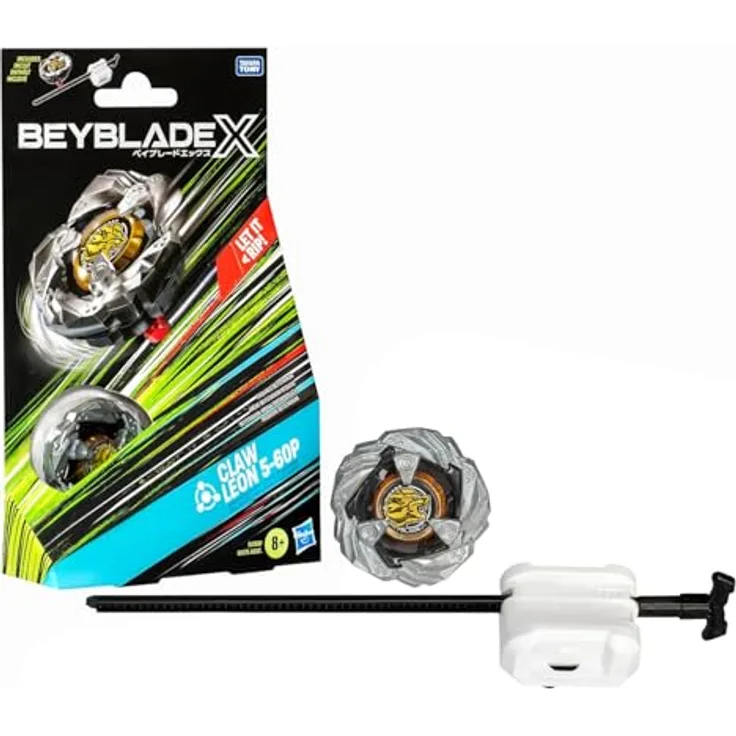 Hasbro Beyblade X Claw Leon G0193Es0, Starter Pack mit Balance Top und Launcher, innovatives X-Celerator Gear System