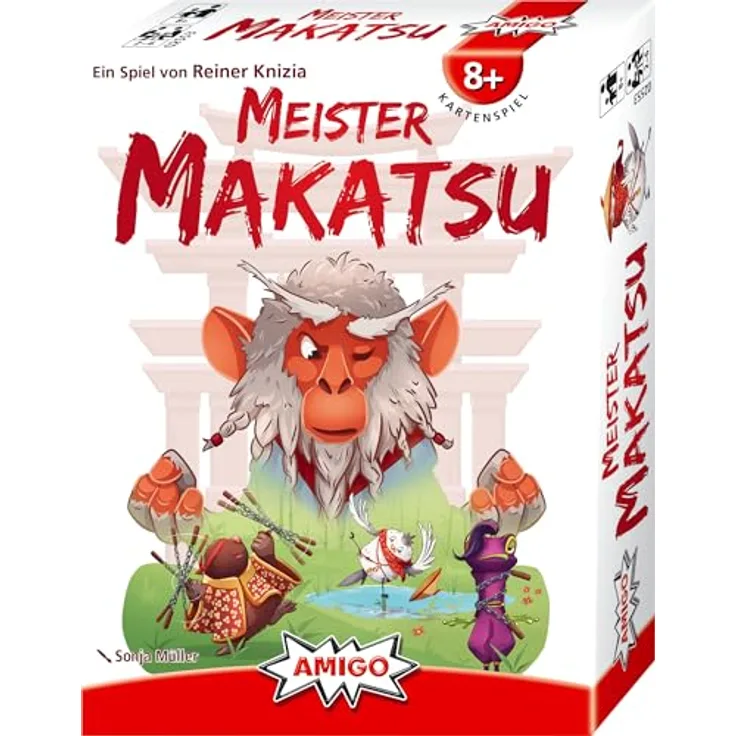 AMIGO Meister Makatsu, Brettspiel mit Ninja-Thema und kreativen Illustrationen, ab 8 Jahre