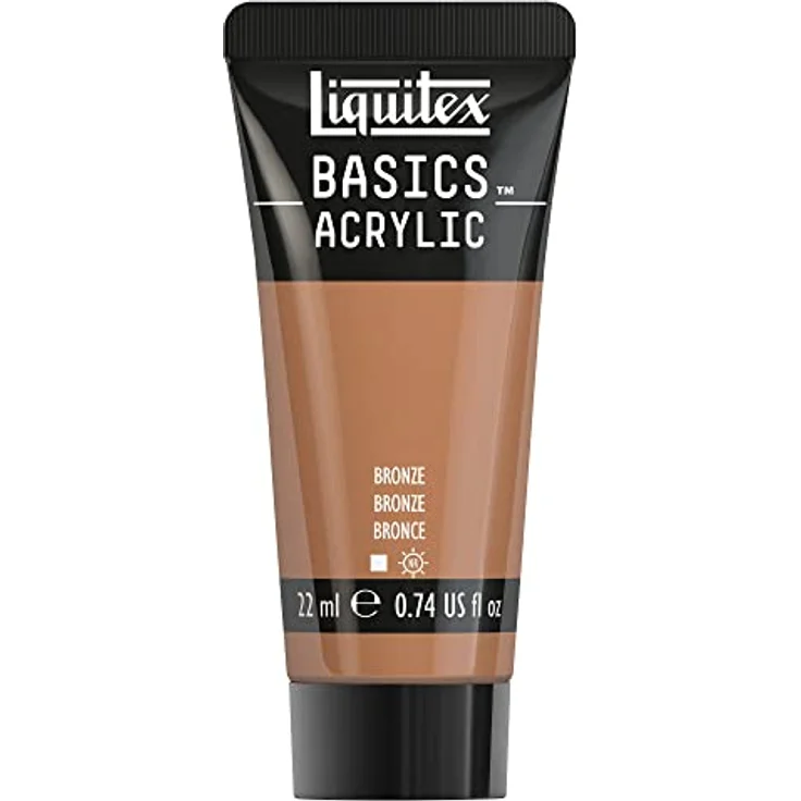Liquitex Basics Acrylfarbe 8870444, Bronze, 22 ml Tube, lichtecht, mittlere Viskosität, seidenglänzend, monopigmentiert, Archivqualität – Bild 1