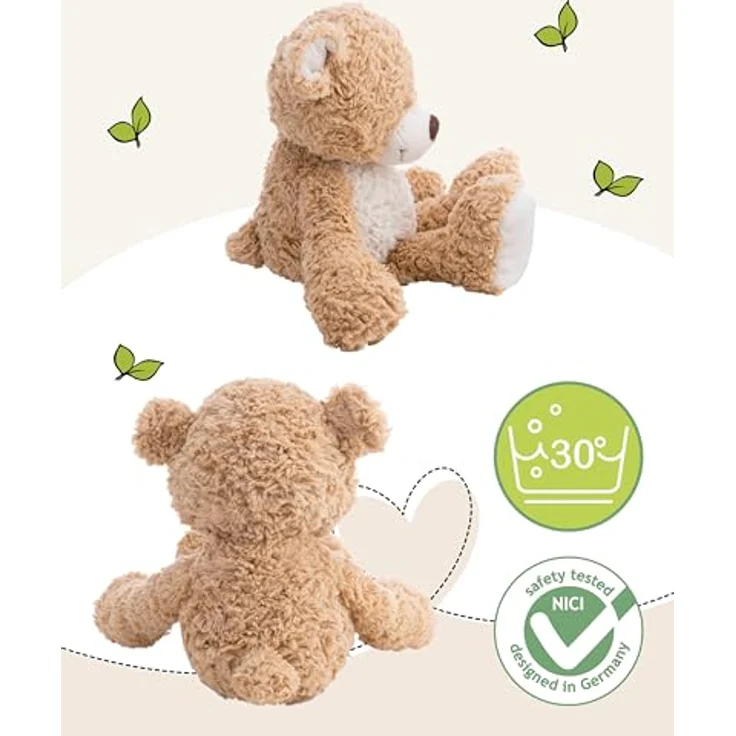 NICI Kuscheltier Bär Finni, karamellfarbener Stoffbär, 50 cm, klassischer Schlenker-Teddy – Bild 3