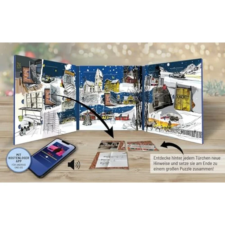 Oetinger Stiller als die Nacht, Schweden-Krimi-Adventskalender mit 24 Audio-Episoden und interaktiven Rätseln für Erwachsene – Bild 3