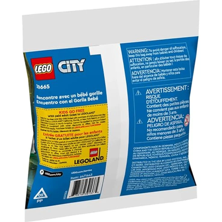 LEGO City 30665 Dschungelforscher mit Baby-Gorilla und Tierarzt-Minifigur, 34-teilig, ab 5 Jahren – Bild 3
