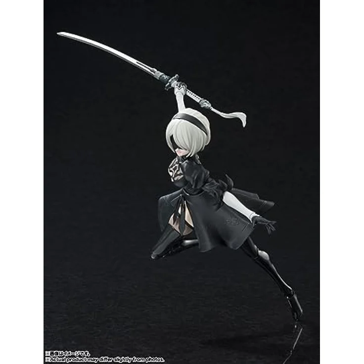 Bandai Tamashii Nations NieR: Automata S.H. Figuarts Actionfigur 2B, 15 cm mit Zubehör und Austauschteilen – Bild 4
