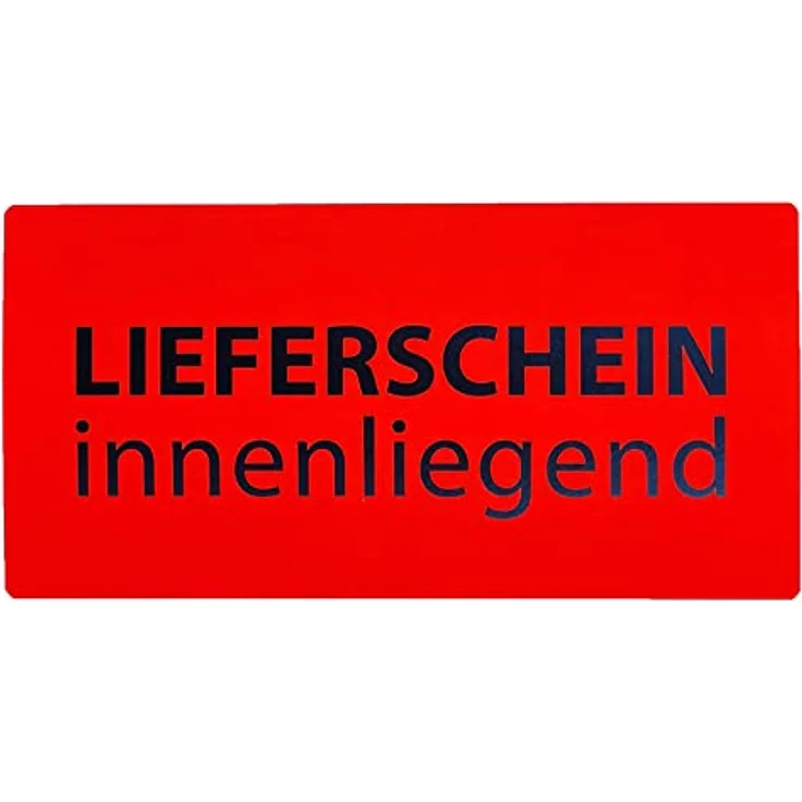 varivendo 50 Aufkleber Etikett Versandaufkleber, rot, für Lieferschein innenliegend, Größe 10 x 5 cm – Bild 1