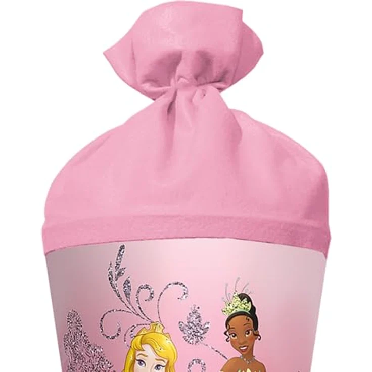 ROTH Schultüte groß Disney Princess 70 cm, Glittereffekt, rund, Filzverschluss, ROT(H)-Spitze, mit Belle, Aurora, Schneewittchen, Aschenputtel und Tiana – Bild 4