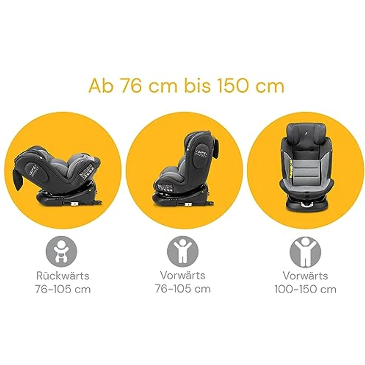 Osann Autokindersitz Osann Swift360 S i-Size, 360 Grad drehbarer Reboarder, ab: Geburt, verschiedene Farben – Bild 6
