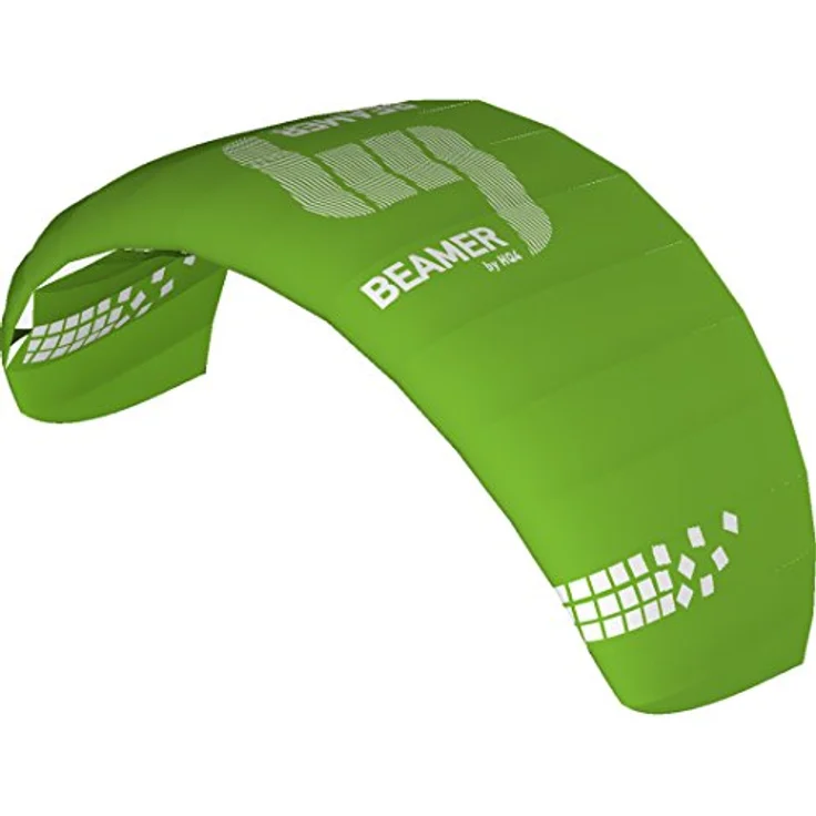 HQ HIGH QUALITY DESIGN HQ4-Kites 118213 - Beamer 3.0 Green, Vierleiner Lenkmatte Handlekite, Fläche: 3.0qm, Spannweite: 324cm, inkl. 200/120kp Dyneemaschnüre 4x20m auf Quad-Handles, 3-26 Knoten – Bild 3