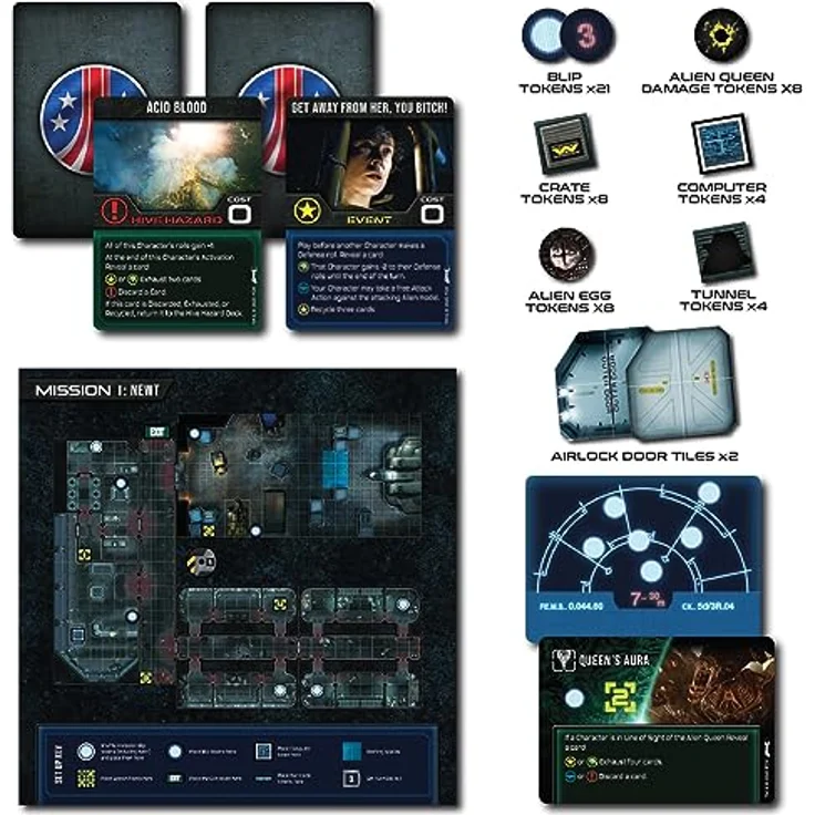 Gale Force Nine Aliens: Get Away From Her [Expansion] - Updated Edition, Meerfarbig/Meereswellen (Ocean Tides) – Bild 3