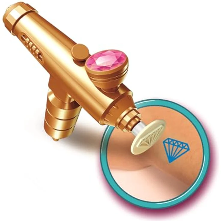 Clementoni® Kreativset Crazy Chick, Tattoo-Studio mit Körperstift, Schablonen und Tattoo-Buch, fördert Kreativität und Geschicklichkeit – Bild 4