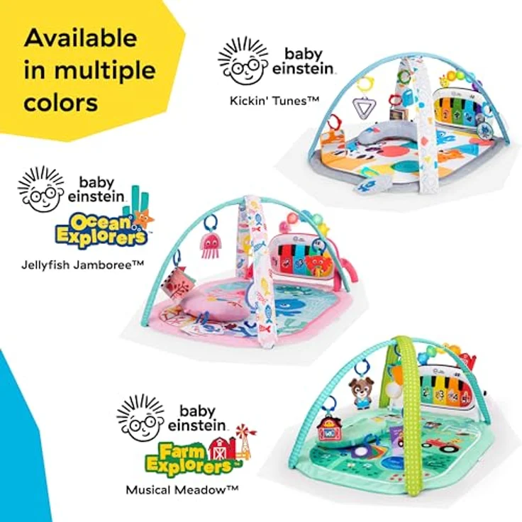 Baby Einstein 4-in-1 Kickin’ Tunes Jellyfish Jamboree, Musik- und Sprachentdecker-Spielzeug in Pink mit 90+ Melodien und 4 Spielmodi – Bild 16