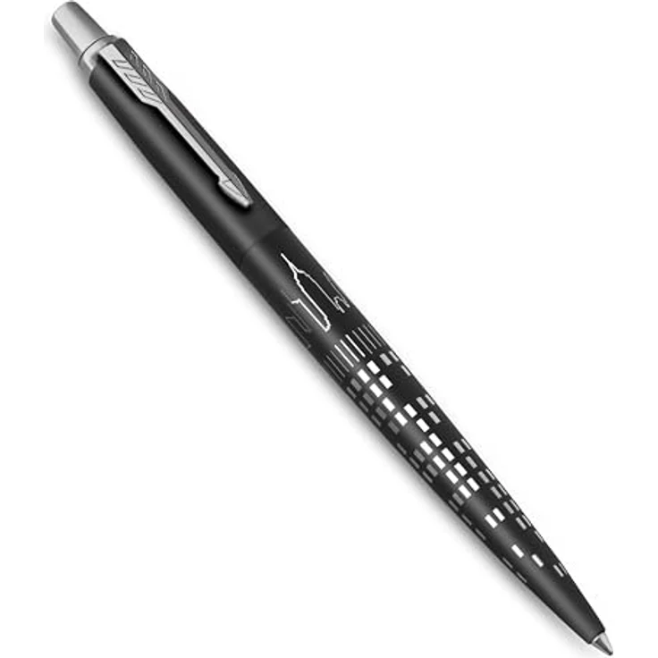 Parker Pen Jotter SE New York City, Kugelschreiber M, schwarz, Edelstahl mit Laser Gravur – Bild 4