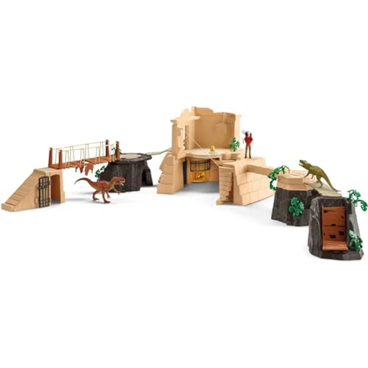 Schleich Dino Tempel Eroberung Mega-Set (42656) mit modularer Spielstruktur, inkl. 2 Dinosaurier und Figur Flynn, ca. 135 x 75 x 33 cm – Bild 8