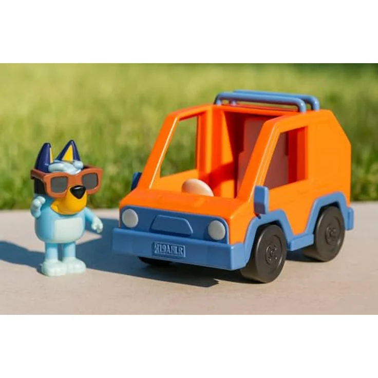 Moose Bluey Minifiguren Spielset Bluey & 4WD Auto mit coolen Sonnenbrillen und beweglicher Figur – Bild 8