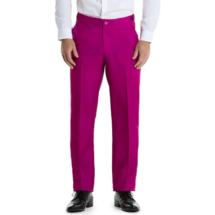 Suitmeister Herren Joker Kostüm - Rubinrotes Halloween Outfit - Batman Schurken Kostüm - inklusive Blazer, Hose und Krawatte - Rot – Bild 4
