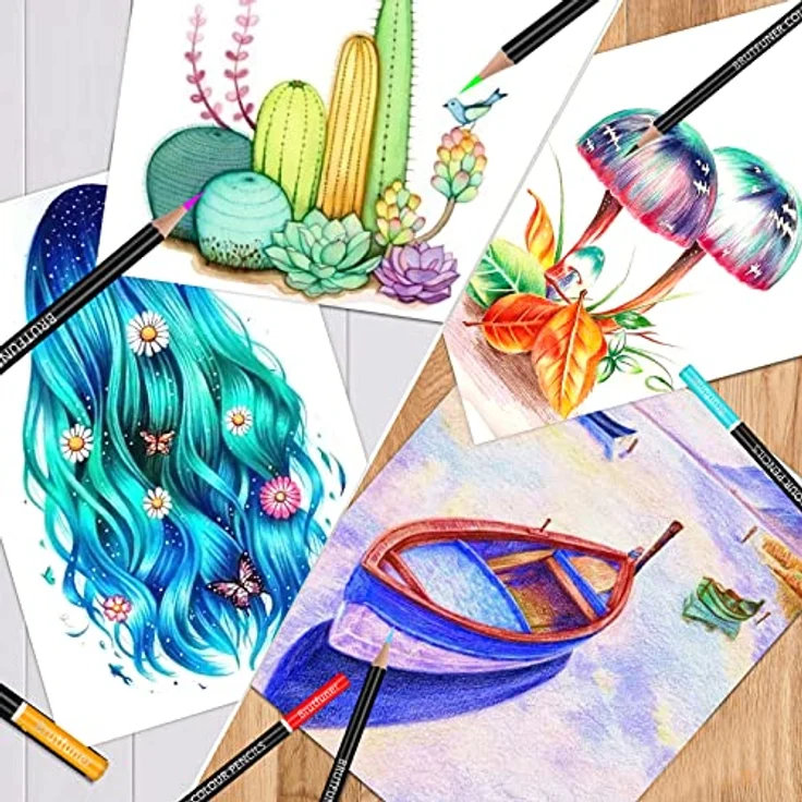 Melifluo 72 Buntstifte Set, Hochpigmentierte Buntstifte mit Malbuch und Tragbarer Reißverschlusstasche, Ideal für Erwachsene und Künstler – Bild 5