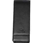 Brown Bear Schreibgeräte-Etui Leder Schwarz für 3 Stifte, hochwertiges Echtleder mit Magnet-Verschluss, BB Golf 80-3 bk