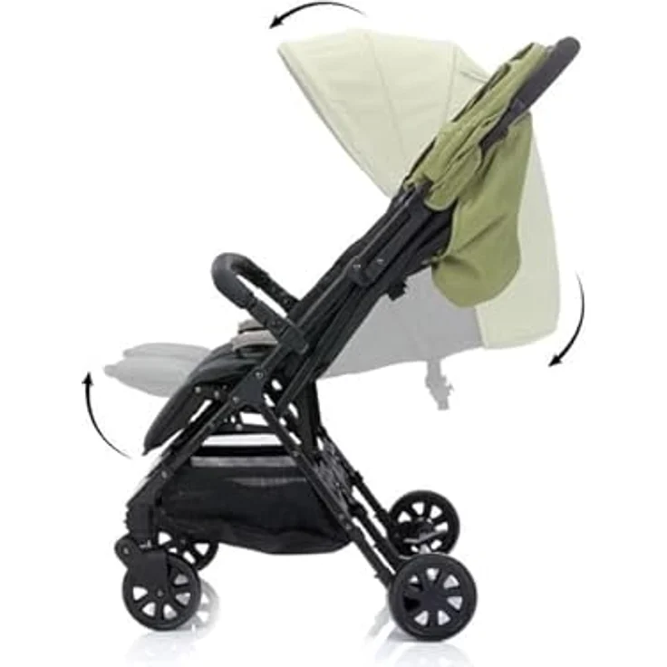 Fillikid Geschwister- & Zwillingskinderwagen Twin, 10,2 kg, Liegeposition, 78 cm breit, Schwarz Grün, inkl. Gratis Mobilitätsgarantie – Bild 3