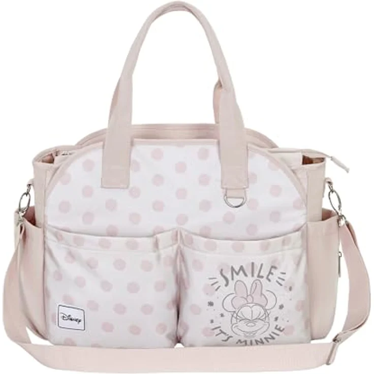 Disney Minnie Maus Dear-Mommy Tasche für Kinderwagen, Lachs - Flüssigkeitsabweisender Außenkörper und 5 Innentaschen – Bild 2