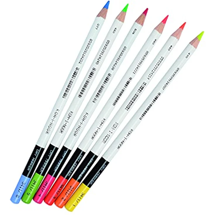 KOH-I-NOOR Textmarker-Bleistift in Neonfarben, farblich sortiert (6 Stück) – Bild 1