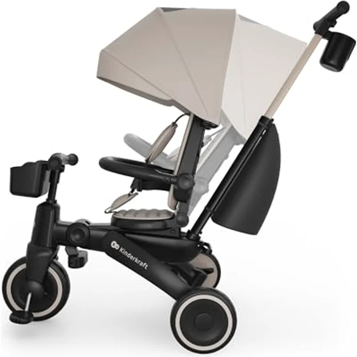 Kinderkraft Dreirad Jazz 3, 6-in-1 mit verstellbarem Sitz und wasserdichtem Sonnenschutz, geeignet von 9 Monaten bis 5 Jahren – Bild 8