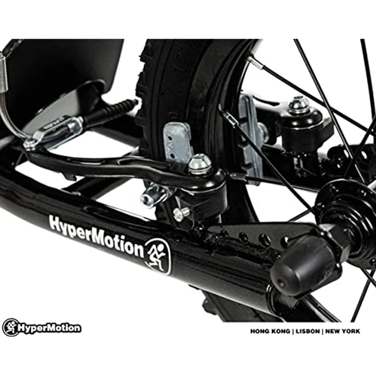 HyperMotion Roller Viva 12, Tretroller für 12 bis 50 kg mit massivem Stahlrahmen, höhenverstellbar 78-85 cm, 30 cm aufblasbare Räder, schwarz – Bild 5