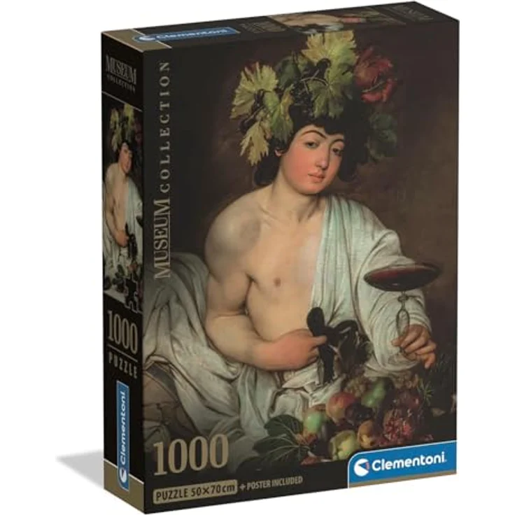 Clementoni Puzzle Museum Collection 1000 Teile, Caravaggio Bacchus, 70 x 50 cm, für Erwachsene, 14-99 Jahre, 39977 – Bild 1