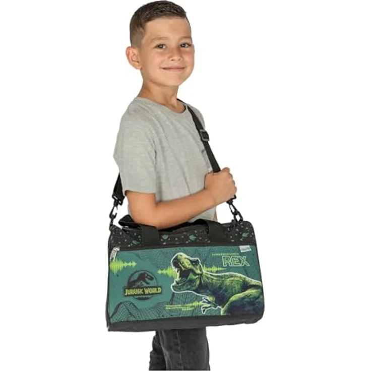 Scooli Sporttasche Jurassic World, Kindersporttasche mit ca. 10,5 Litern Volumen, blau – Bild 5