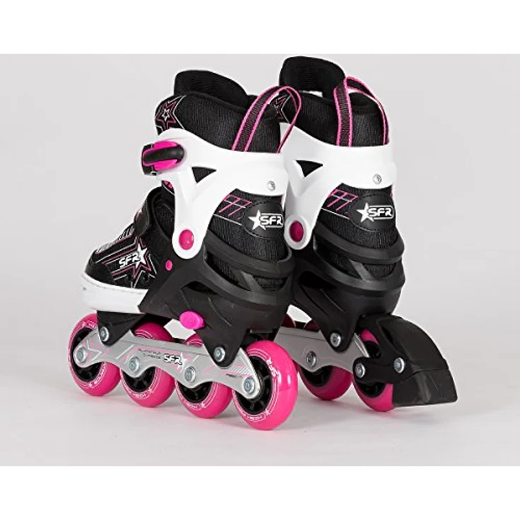SFR Unisex Kinder RS480, Einstellbar Inline Skates Schlittschuhe, Aluminiumrahmen, ABEC 5 Kugellager, Pink – Bild 5