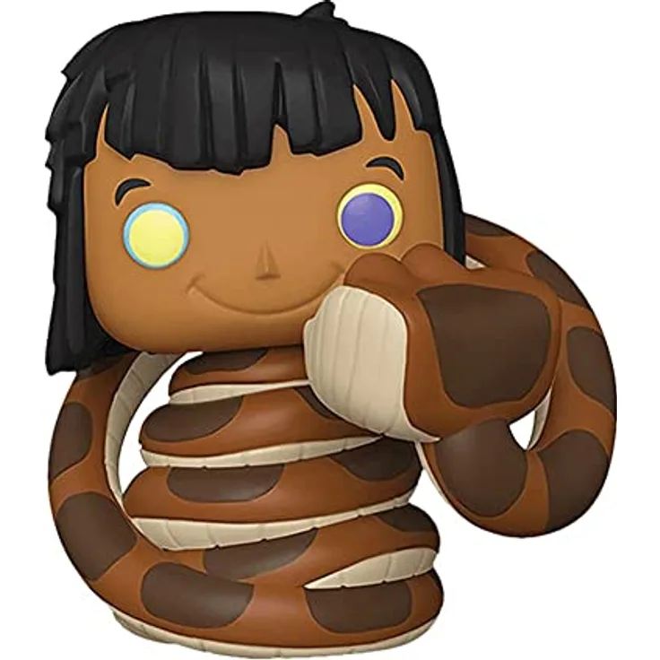 POP Funko Disney The Jungle Book 987 Mowgli with Kaa Special Edition, Sammelfigur mit variierendem Special Edition Aufkleber
