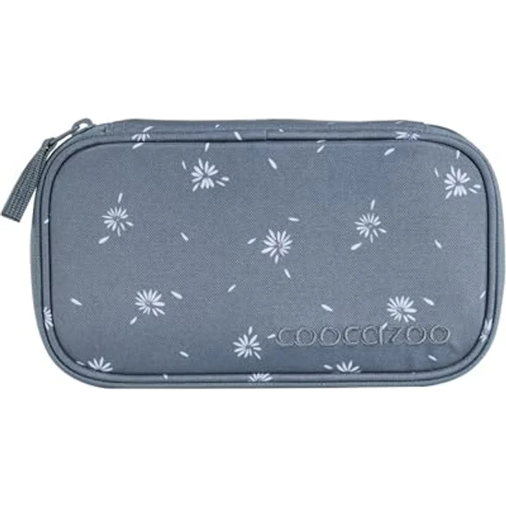 Coocazoo Schlampermäppchen Pencil Case Bloomy Daisy, geräumig und tragbar, blaugrau – Bild 2