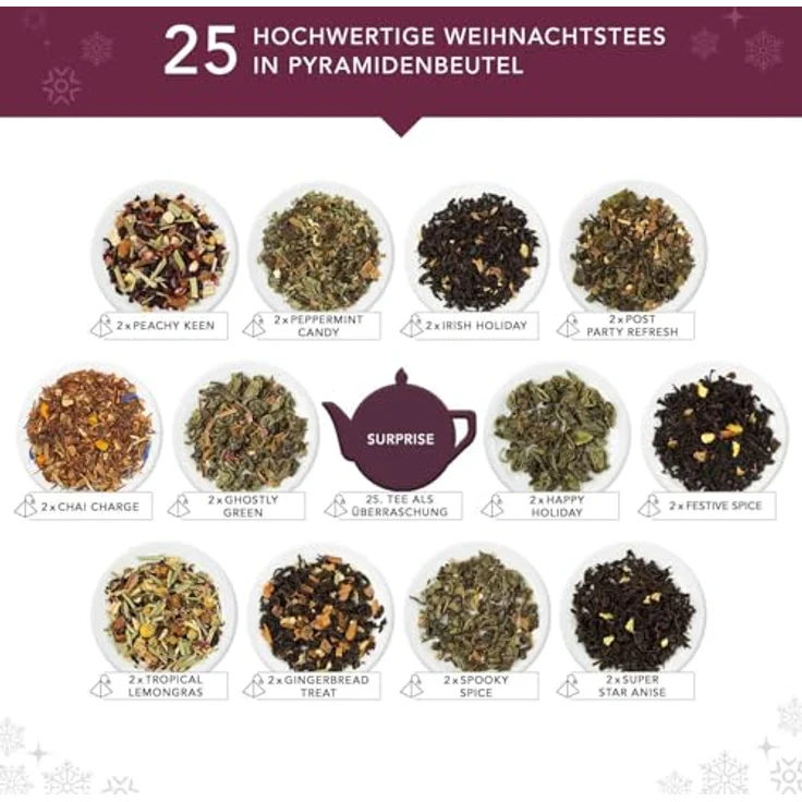 English Tea Shop ETS - Puzzle Tee Adventskalender "Happy Holiday", BIO, 25 erlesene Chai-Tees in 3 verschiedenen Motiven – Bild 4