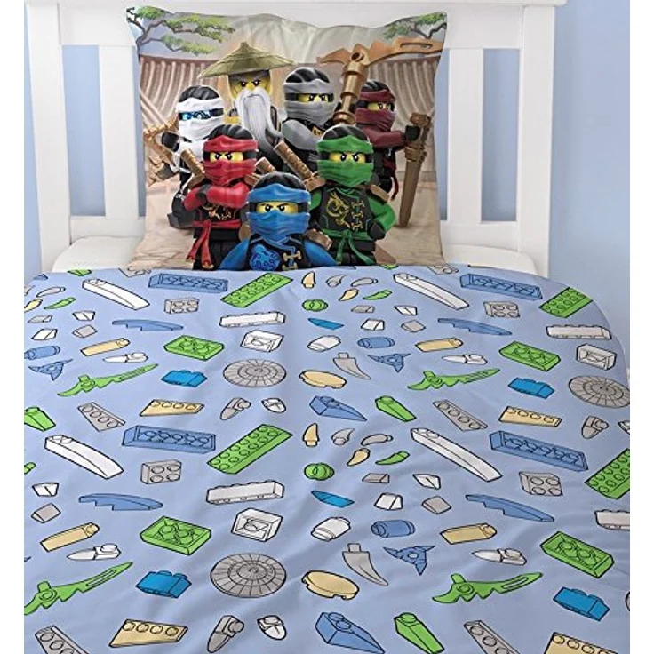 Ninjago Jungen Bettwäsche Set · Lego Motiv BE COOL · Kissenbezug 80x80 + Bettbezug 135x200 cm · 100% Baumwolle in glatter Renforcé Qualität – Bild 5