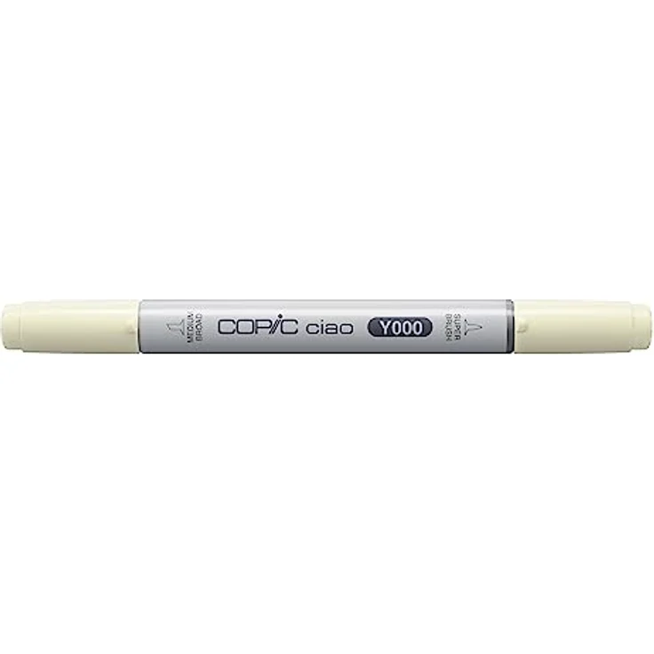 Copic Ciao Marker Typ Y - 000, Pale Lemon, vielseitiger Layoutmarker mit dualem Spitzensystem, schnelltrocknend – Bild 1